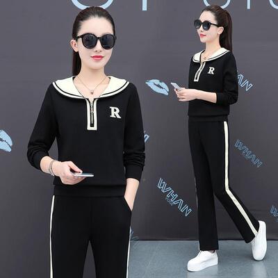 女装套装春秋早今年流行新时洋气质休闲秋装运716610动尚服两款件