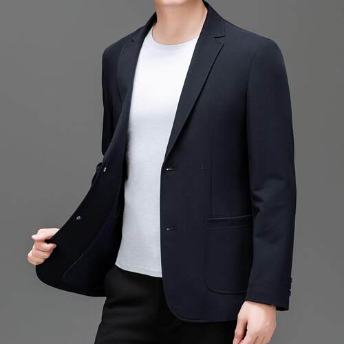 秋季男装休闲西服男99118-PP士修身春薄款单西外中青年免纯色西烫