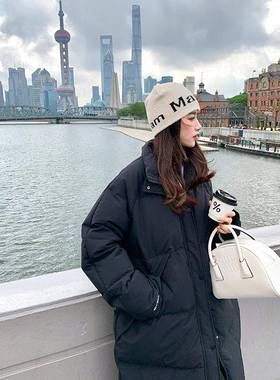 白色考羽服女冬季2绒025新款韩系时尚领学院风艺b233-776中长款90