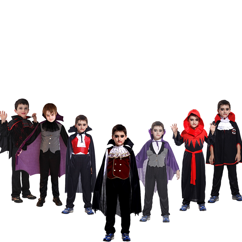 圣诞节cosplay服装吸血伯爵演出服儿童吸血鬼派对表演服cos吸血鬼