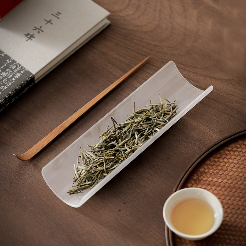 玻璃茶则纯手工赏茶荷茶道