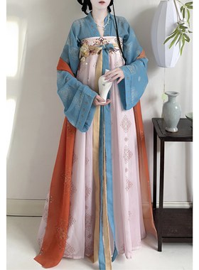 唐制齐胸显高显瘦八破裙