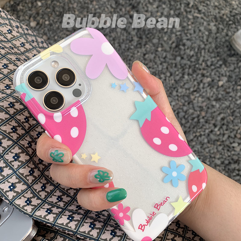 售完不补/原创花朵imd二合一边框手机壳双层适用于苹果15可爱