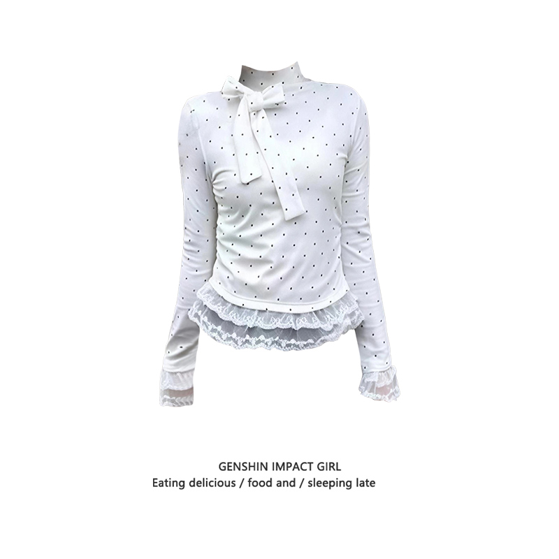 显瘦内搭打底衫蝴蝶结设计上衣女