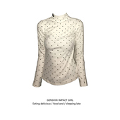 修身 韩系半高领爱心印花德绒内搭长袖 T恤女新款 洋气打底百搭上衣