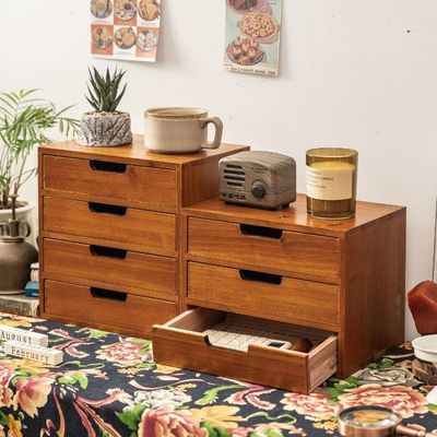 木质桌面抽屉式多层收纳盒