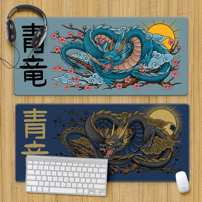 GMK防水电音青龙Seiryu鼠标垫超大机械键盘书桌垫搭配游戏Deskmat