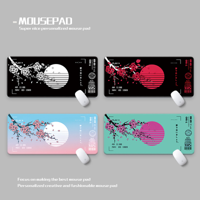 日系复古樱花蒸汽波鼠标垫超大防水滑 Sakura Dreamwave  deskmat