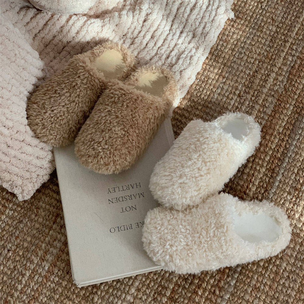 心小卷毛棉拖鞋女冬季网红简约感足弓支撑保暖舒适毛毛鞋,女鞋,棉鞋,淘宝优惠券,粉丝福利购,淘宝优惠卷