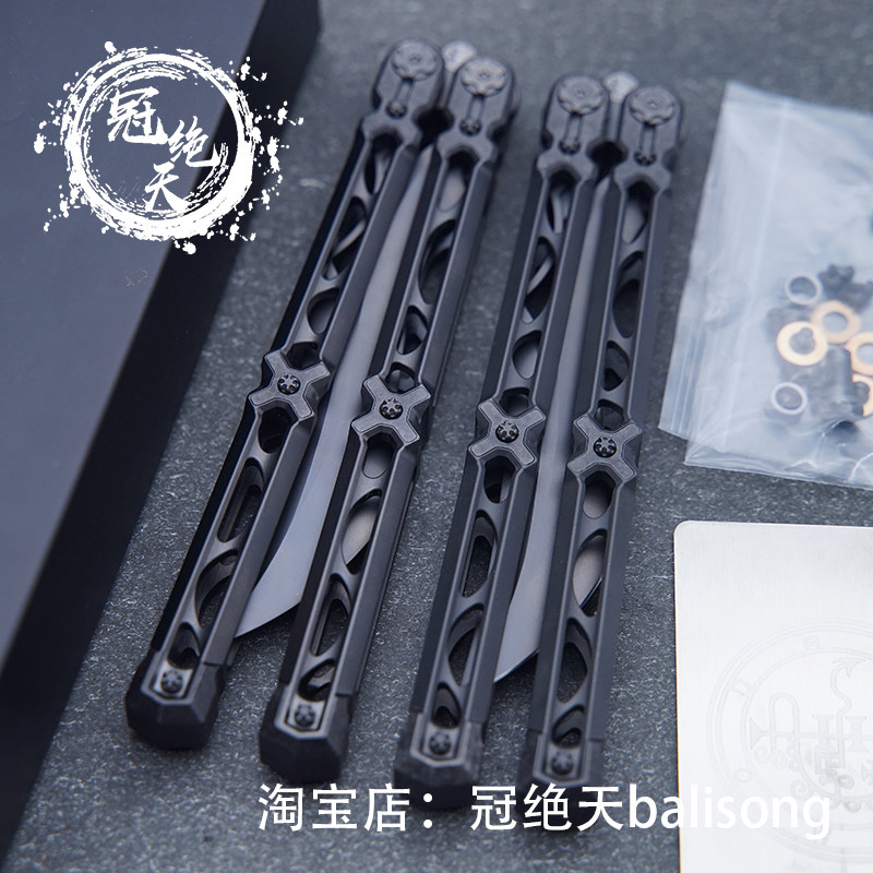 阿斯莫德TC4钛合金蝴蝶刀不开刃