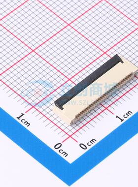 连接器 FPC-1.0HF-15PWAR-H20 SMD,P=1mm,卧贴 翻盖式 15P 双侧触