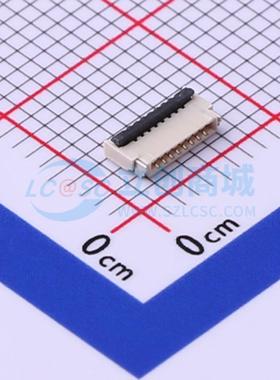 连接器 X05A10H08G SMD,P=0.5mm,卧贴 翻盖式 8P 双侧触点/上下接