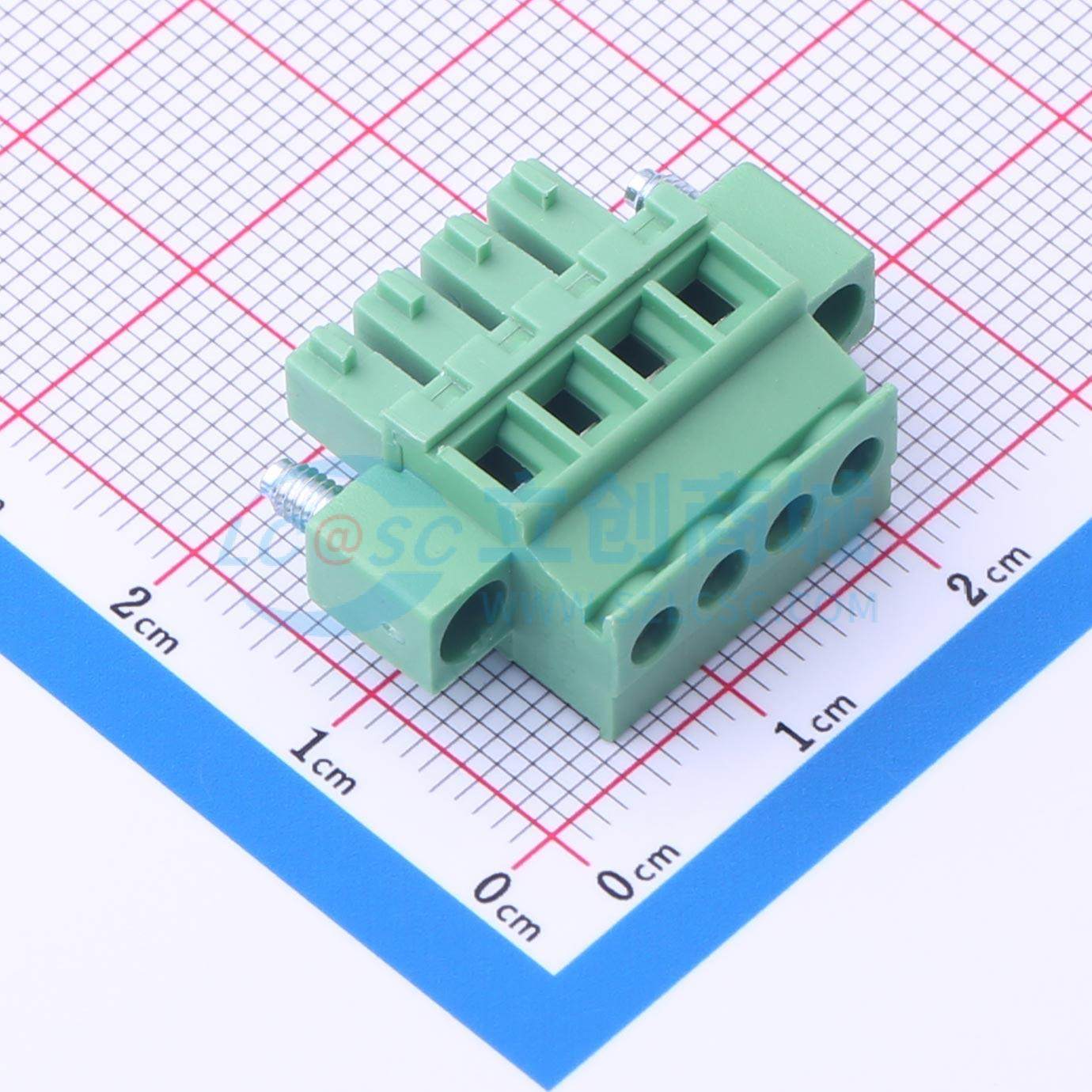 插拔式接线端子 DB2EKAM-3.81-4P-GN-S P=3.81mm 1x4P 电子元器件