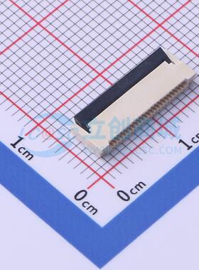 连接器 FFC05036-24SBD113W5M SMD,P=0.5mm,卧贴 翻盖式 24P 双侧