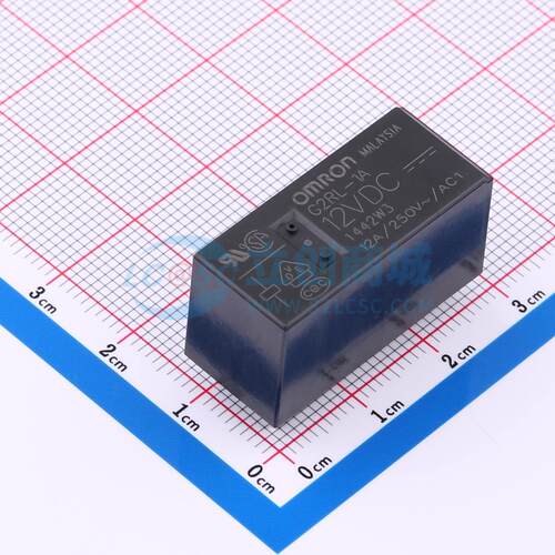 功率继电器 G2RL-1A DC12 插件,12.5x28.8mm 12V 电子元器件配单