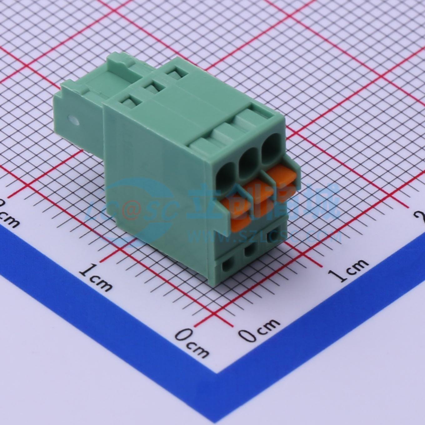 插拔式接线端子 JL15EDGKD-25003G01 P=2.5mm 插头 1x3P 原装正品