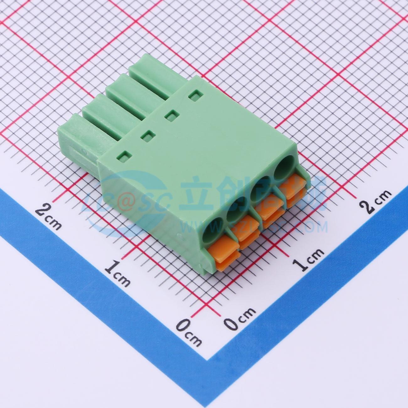 插拔式接线端子 MX15EDGKN-3.5-04P-GN01-Cu-A P=3.5mm 原装正品
