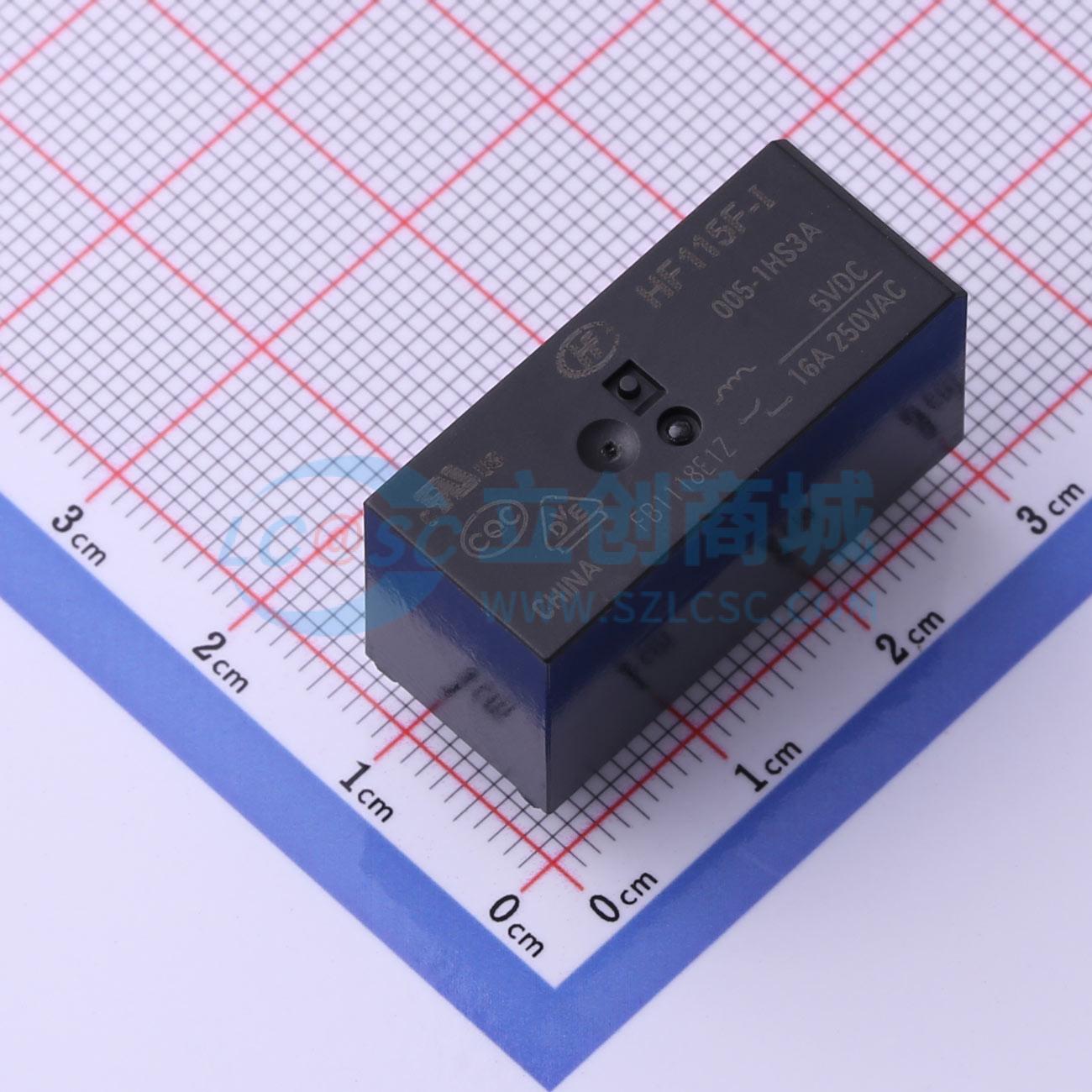 功率继电器 HF115F-I/005-1HS3A DIP,12.7x29mm 6 5V 电子元器件