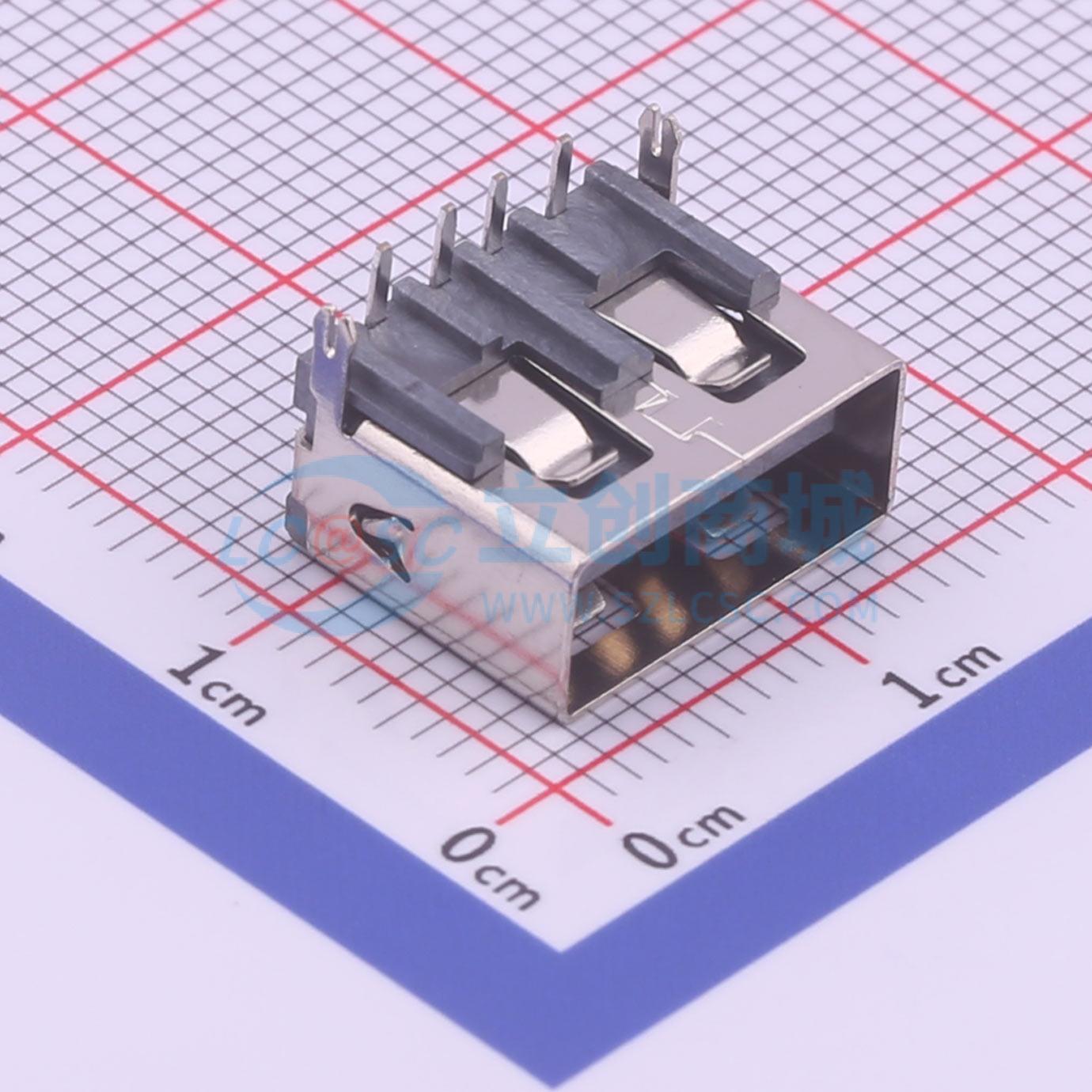 USB连接器 912-222B2028D10100 插件 母 4P 原装 电子元器件配单
