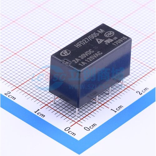 信号继电器 HFD27/005-M DIP,10x20.2mm 8 5V 电子元器件配单