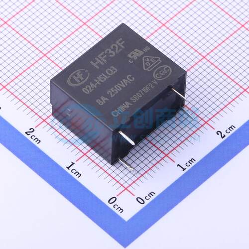 功率继电器 HF32F/024-HSLQ3 插件,10.2x18.4mm 4 24V 电子元器件