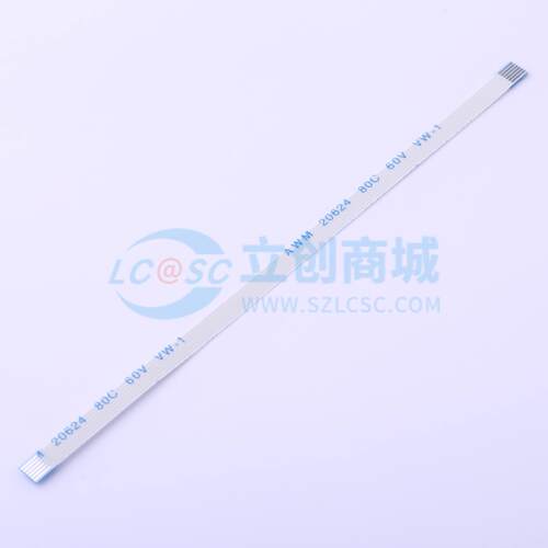 FFC连接线 JS05A-06P-100-3-4 P=0.5mm 6P 0.3mm 同向