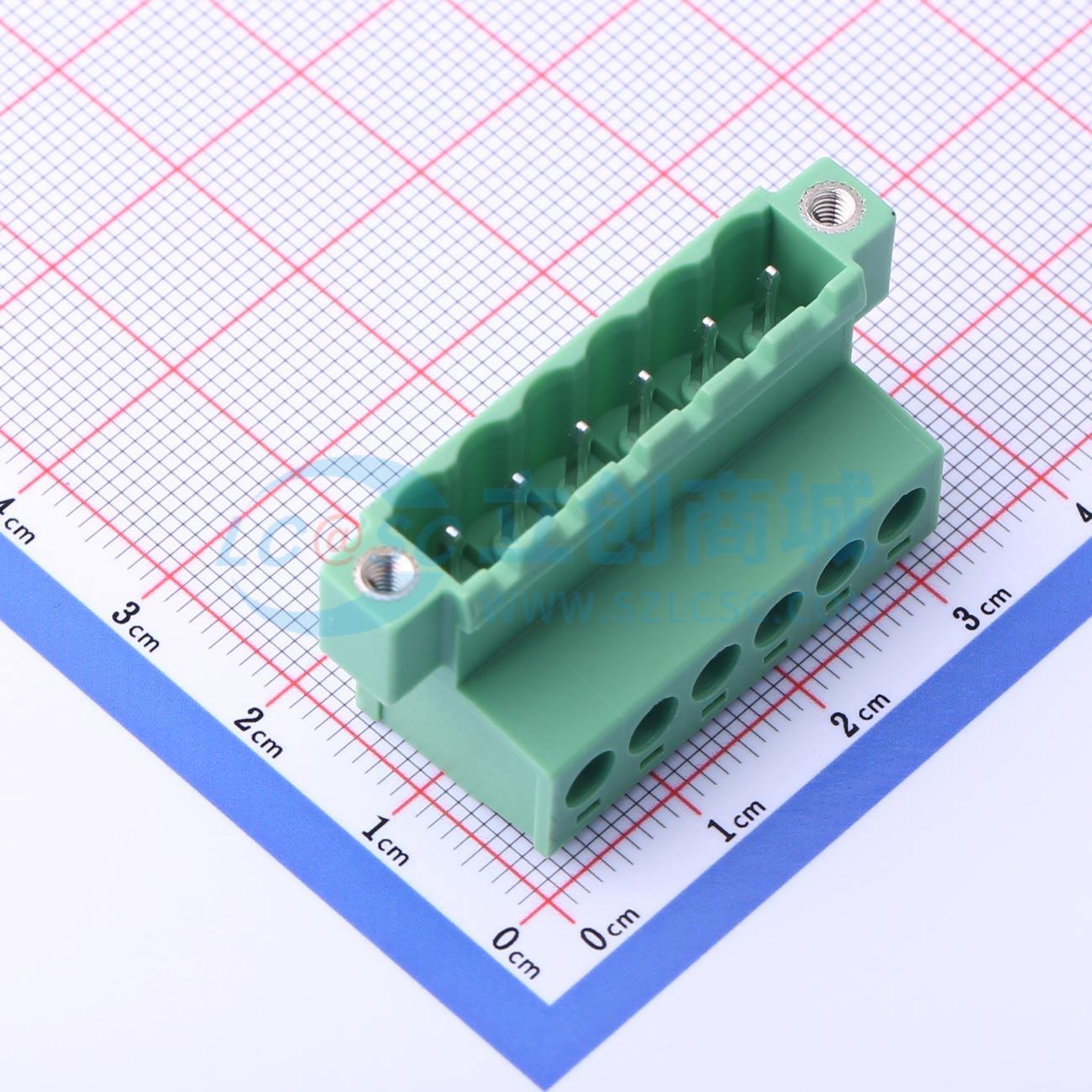 插拔式接线端子 KF2EDGRKP-5.0-6P P=5mm 插头 1x6P 电子元器件