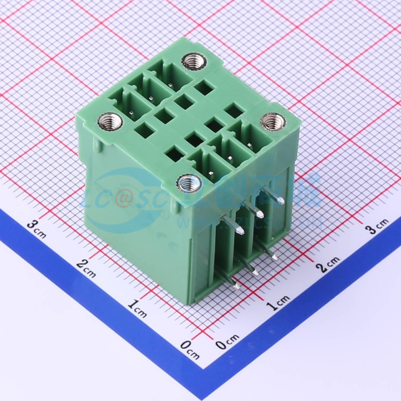 插拔式接线端子 KF2EDGRHM-3.81-2*3P 弯插,P=3.81mm 板端/插座-