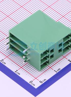 插拔式接线端子 DB2ERH-3.81-2*3P-GN 弯插,P=3.81mm 板端/插座-