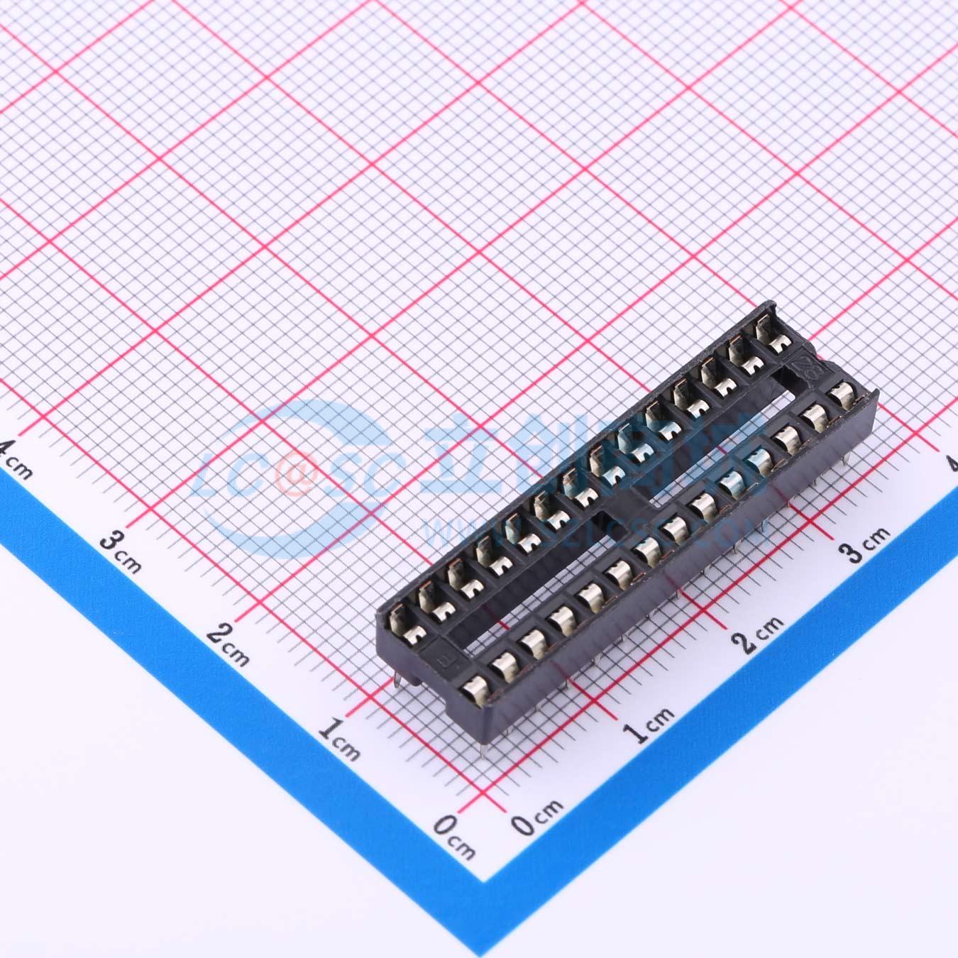 IC/晶体管插座 DS1009-28AT1NS-0A2 DIP-28 2.54mm 28P 原装正品