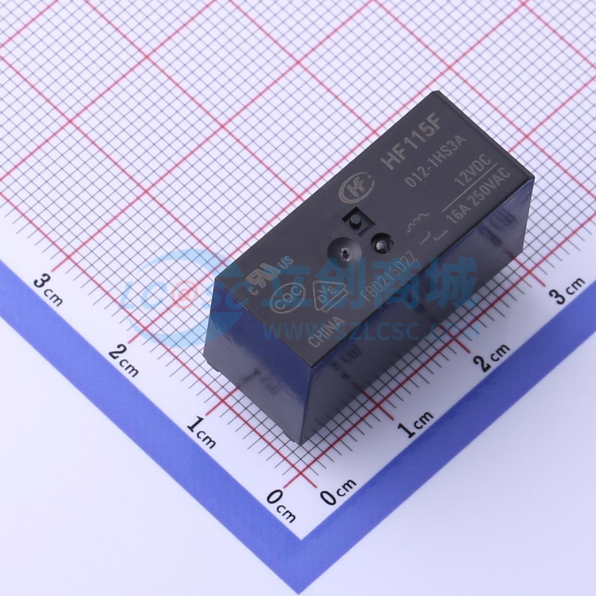 功率继电器 HF115F/012-1HS3A DIP,12.7x29mm 6 12V 电子元器件