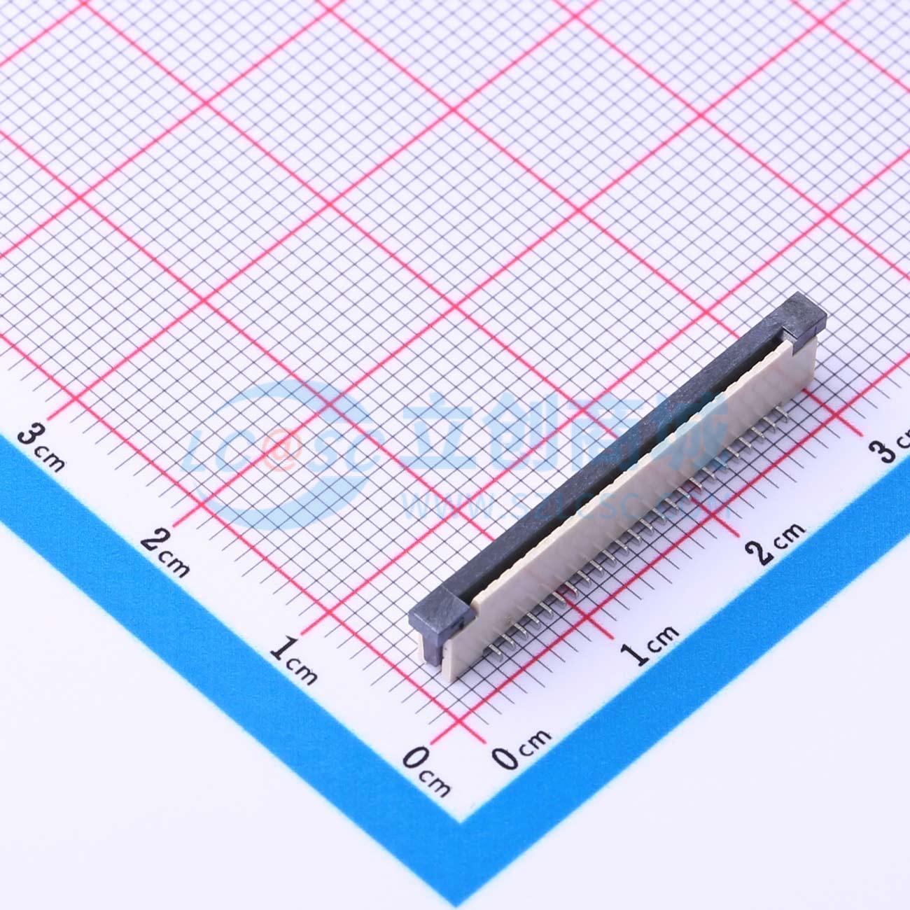 连接器 1.0K-GT-24PB SMD,P=1mm 抽屉式 24P 单侧触点/垂直