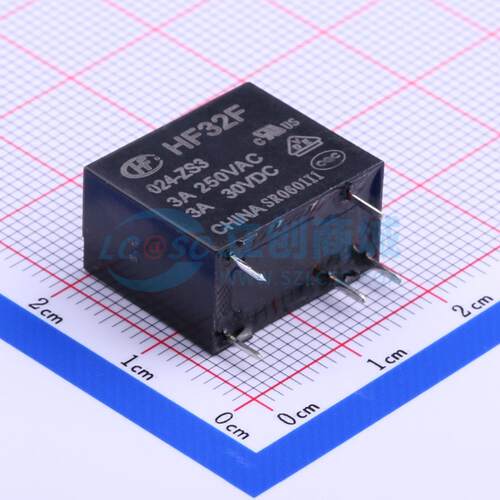 功率继电器 HF32F/024-ZS3 插件,10.2x18.4mm 5 24V 电子元器件