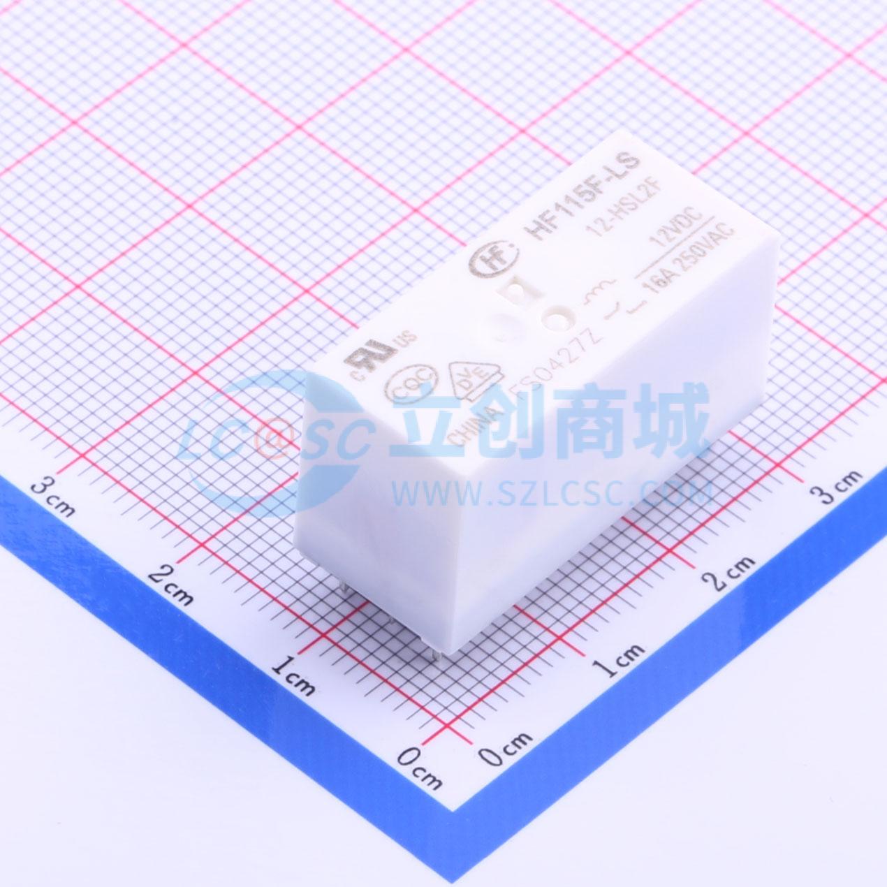 磁保持继电器 HF115F-LS-12-HSL2F 插件,12.7x29mm 7 12V 原装