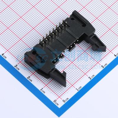 连接器 DS1011-16RBSiB7-B 插件,P=2.54mm 2x8P 牛角扣