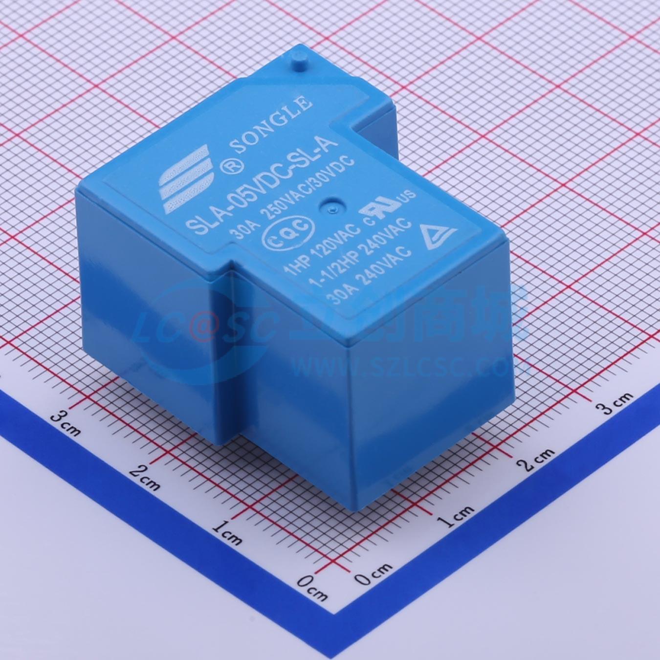 功率继电器 SLA-05VDC-SL-A 插件,27.6x32mm 4 5V 电子元器件配单