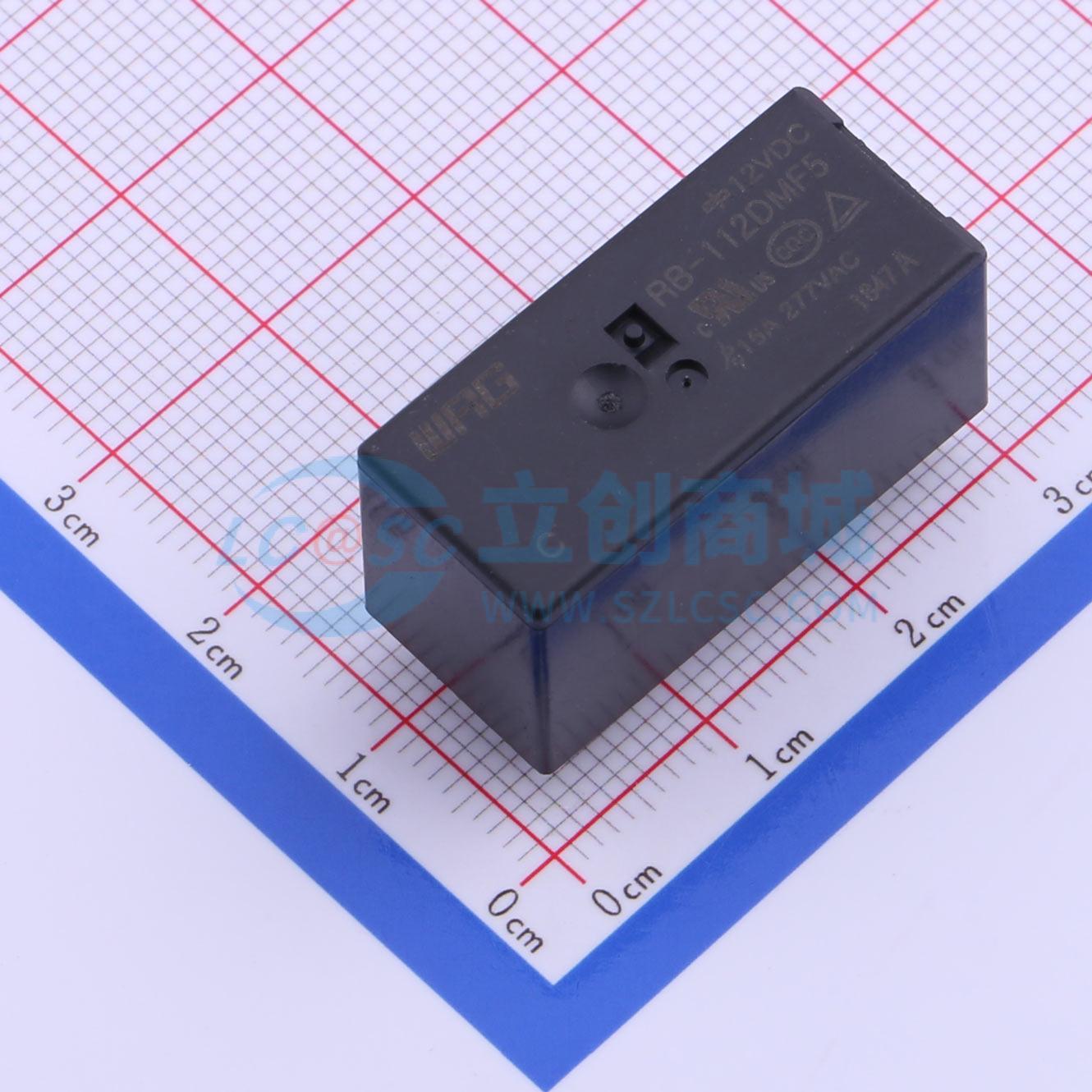 功率继电器 RB-112DMF5 DIP,12.6x28.9mm 6 原装 电子元器件配单