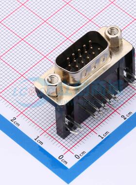 D-Sub/VGA连接器 DS1038-15MBNSIA74-0CC 弯插 公 15P 电子元器件