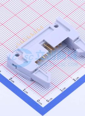 连接器 230-010-816-209 插件,P=2.54mm 2x8P 牛角扣