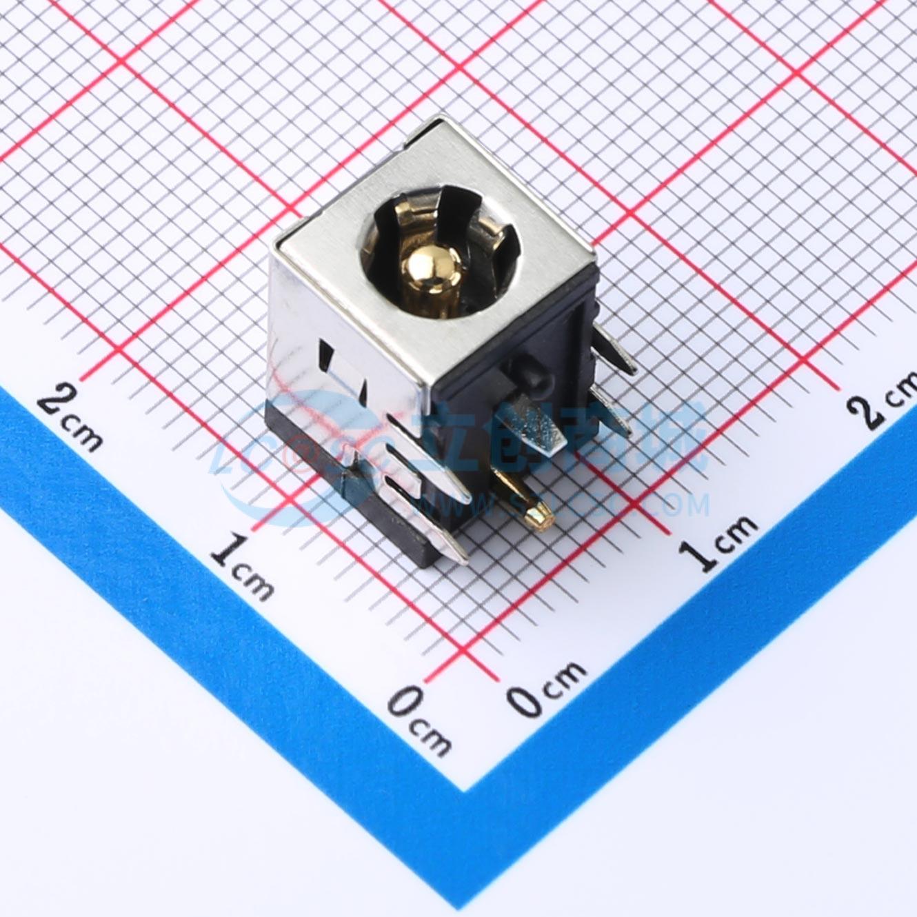 DC电源连接器 HC-DC-007B-2.5-G1 插件 弯插 2.5mm 6.45mm 原装