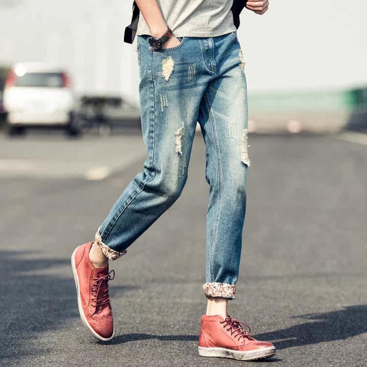 Jeans pour adolescent pieds Slim pour été - Ref 1466343 Image 1