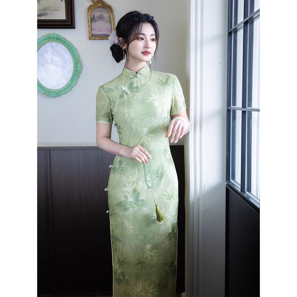气质短袖旗袍国风2026江南风中式新款送考裙子夏季改良复古淑女新