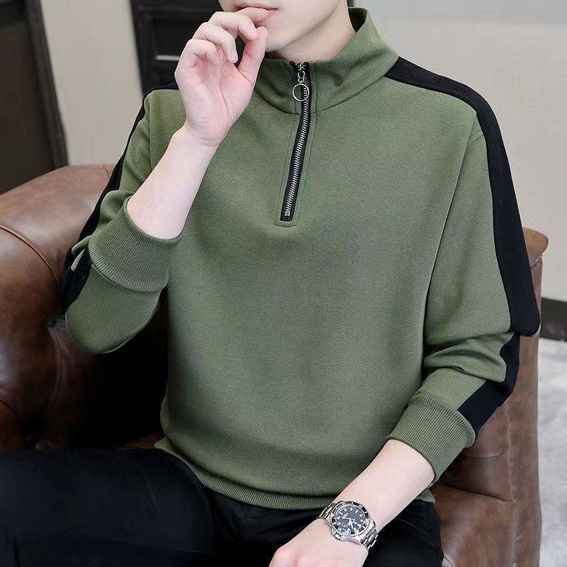春秋新款高档立领卫衣男士半拉链长袖T恤衫宽松大码休闲百搭上衣,男装,卫衣,淘宝优惠券,粉丝福利购,淘宝优惠卷