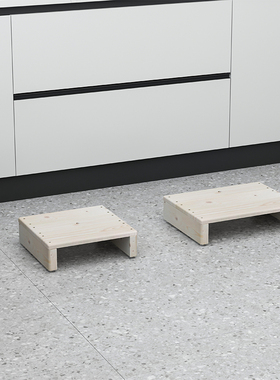 欧北记忆AKYJ定制实木脚踏板厨房烧菜垫高板台阶脚踏榻脚凳脚踩凳