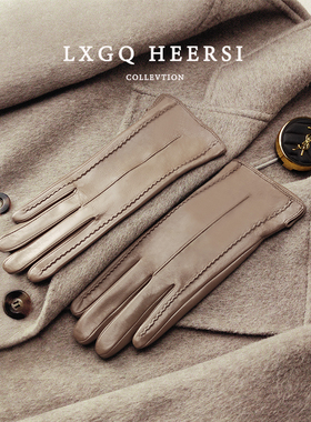 小羊皮真皮手套女绵羊皮秋冬季加绒加厚2025新款薄款触屏骑行开车