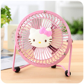 创意卡通USB办公桌电风扇可爱大风力迷你静音学生宿舍床上小风扇