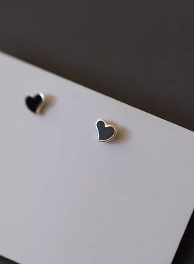 小爱心耳钉925纯银可爱女