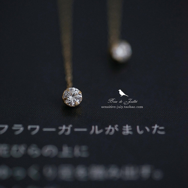 925纯银镀14k金轻奢系列。超闪锆石唯美闪亮耳线耳环 百搭