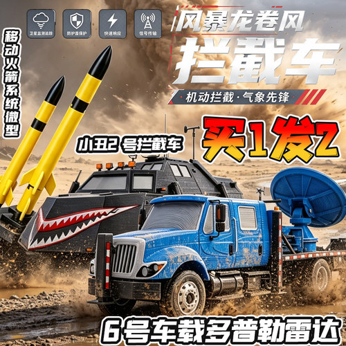 6号车载多普勒雷达小丑2号拦截车风暴追逐者模型摆件手办周边玩具