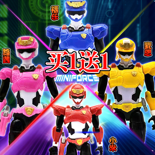 迷你特工队模型摆件福乐小米麦思路茜超可动人偶武器装备玩具礼物